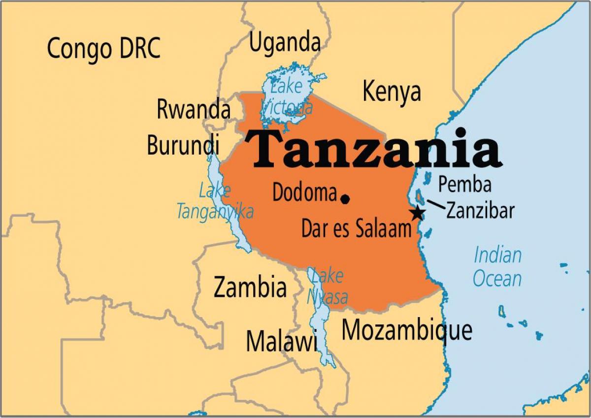 Map of dar es salaam tanzania