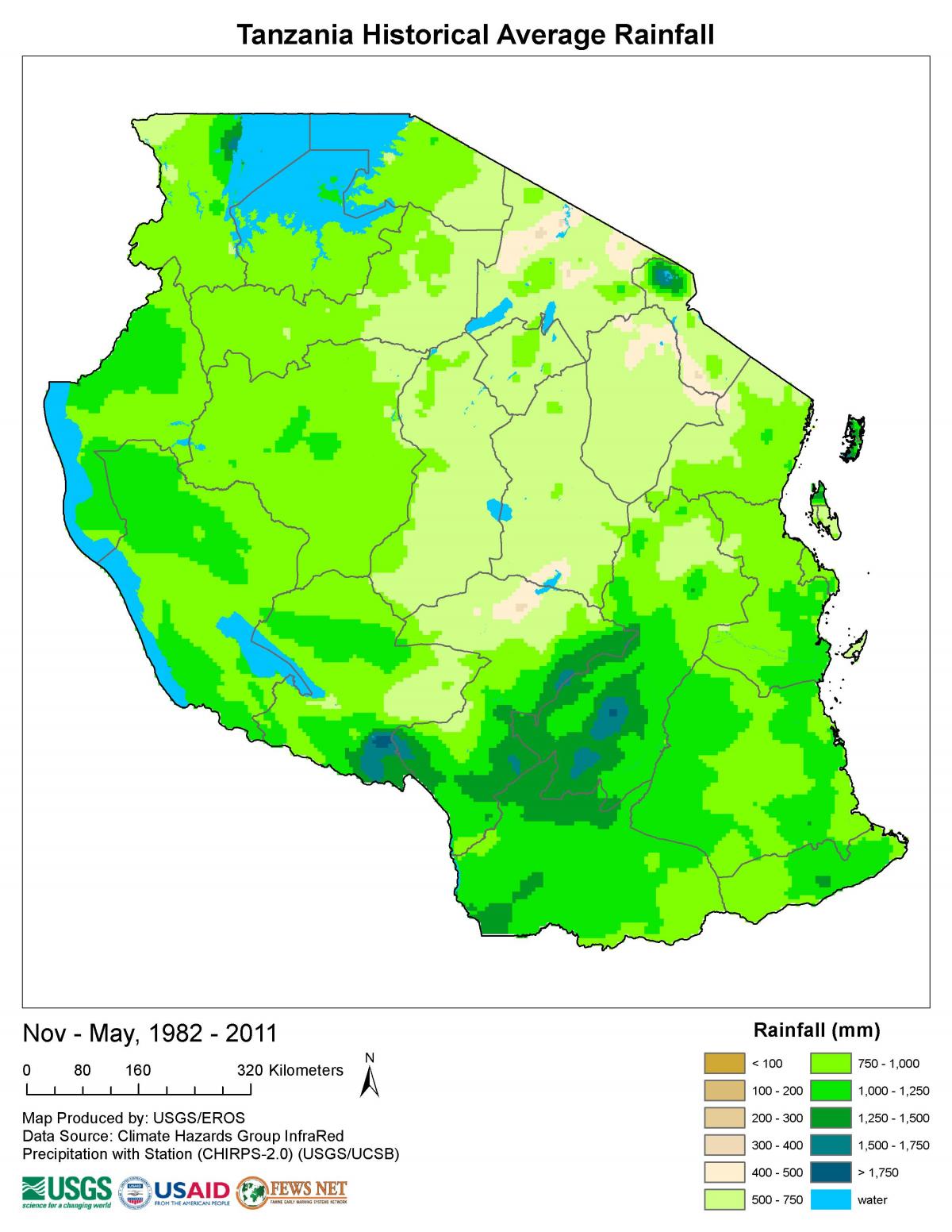 Map of tanzania climate