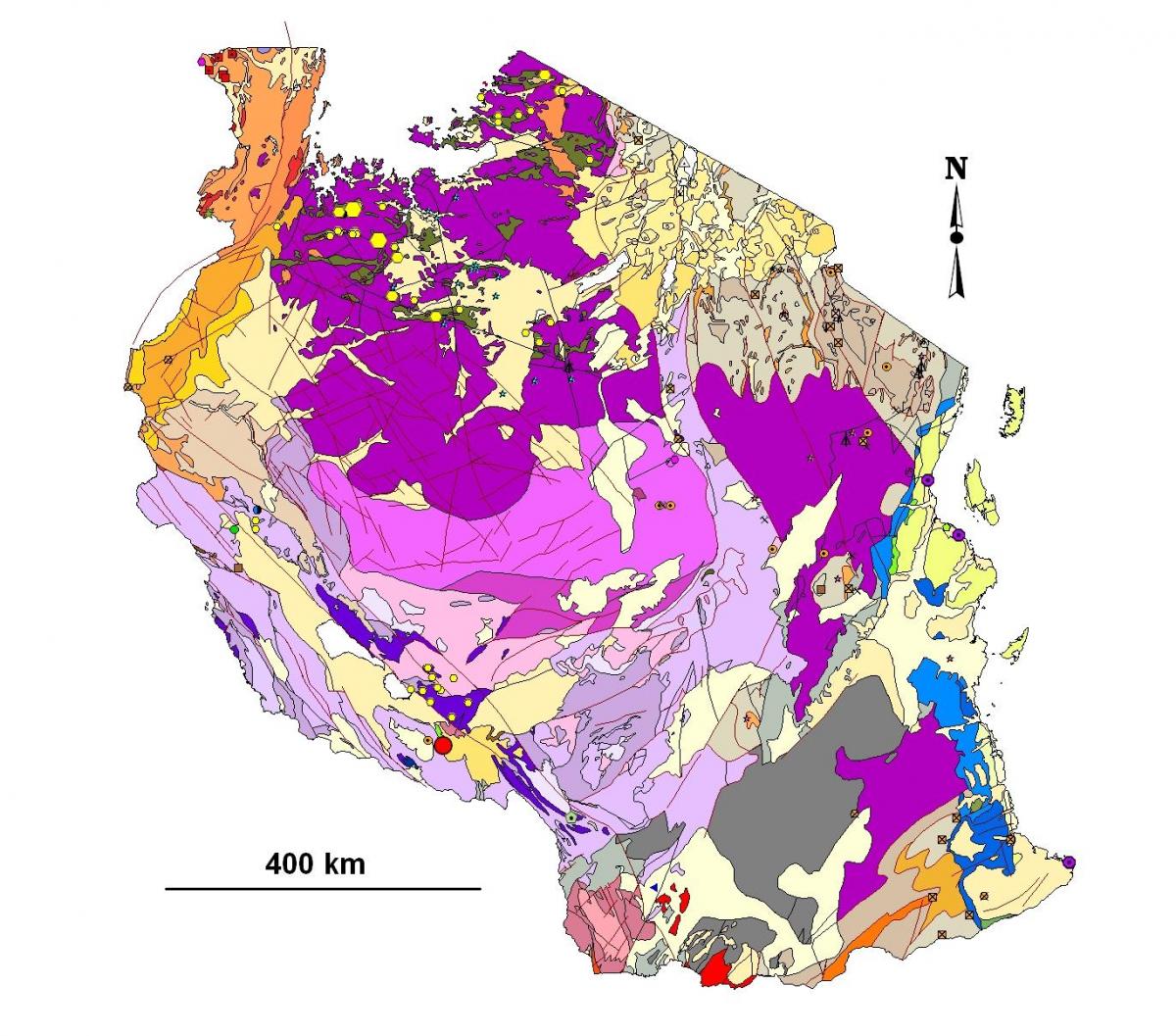 Map of tanzania geological