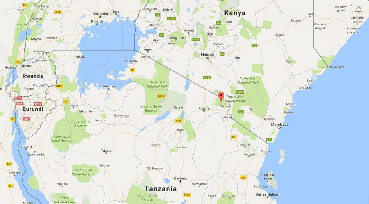 tanzania location on world map