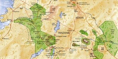 Map of northern tanzania
