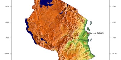 Map of tanzania elevation