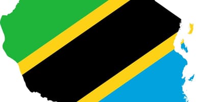 Map of tanzania flag