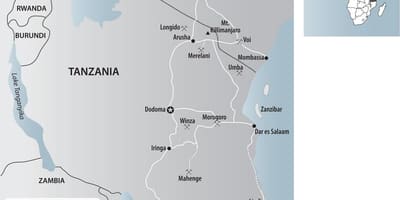 Map of tanzania gold mines