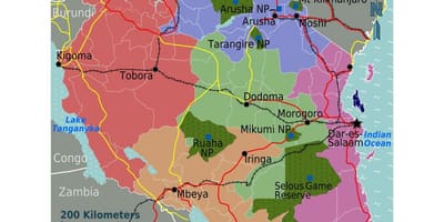 Map of tanzania language
