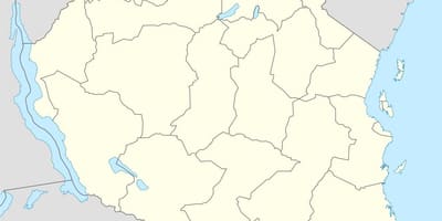 Map of tanzania vector
