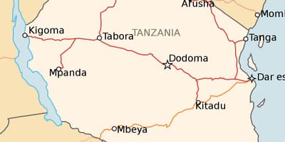 Map of tanzania railway