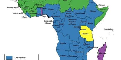 Map of tanzania religion