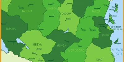 Map of tanzania vegetation
